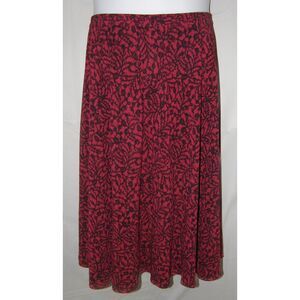 COLDWATER CREEK Reversible Sz Large (14) Elastic Waist Flowy Midi Skirt NEW NWT